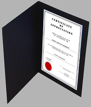 Certificate Folder A4 L Black
