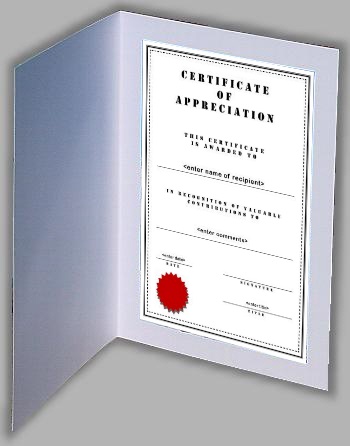 Certificate Folder A4 L White