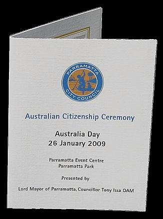 Citizenship ceremony photo folder